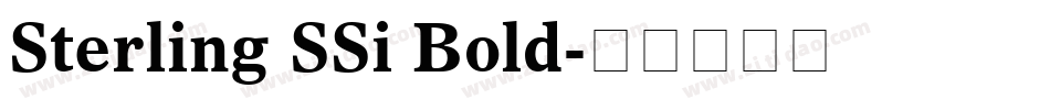 Sterling SSi Bold字体转换